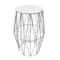 18" White Metal Outdoor Stool by Ashland®